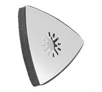 Triangular Sanding Pad 80x80mm Metal Backed Polishing Disc for Oscillating Multi Tool, High Strength Abrasive Sheet for Detail Sanding in Corners, Silver Black