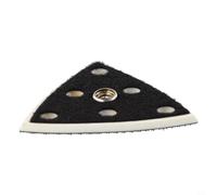 Triangular Sanding Pad 95x95mm with 6 Holes, Hook and Loop Backing Pad for Sander, High Density Abrasive Disc Replacement, Black
