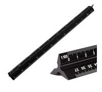 Triangular Scale 30 cm, Scale Ruler, Scale, Triangular Ruler, Architecture Scale Accessories Made of Aluminium, Ideal for Architects, Engineers (1:20, 1:25, 1:50, 1:75, 1:100, 1:125)