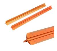 Triangular Scale Ruler, 2pcs Aluminum Architectural Scale Ruler Metric 1:20, 1:25, 1:50, 1:75, 1:100, 1:150/1:100, 1:200, 1:250, 1:300, 1:400, 1:500 Standard for Architects,Gold