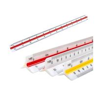 Triangular Scale Ruler, Accurate and Clear Scale Rule, Professional Scales Ruler Architect, Durable Plastic Architectural Scales Rule for Drawing Design Drafting Blueprint and Model Making (30cm)