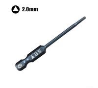 Triangular Screwdriver Bit 65mm with Hex Shank 6.35mm for Manual Electric Screwdriver Drill Air Tools - Magnetic Precision Steel Bit Dark Blue, 1.8/2.0/2.3/2.7mm Set(2.0mm)