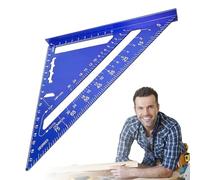 Triangular Set Square Metric Protractor Aluminium Alloy Measuring Tool for Precision Tasks Geometry Woodwork Construction Technical Projects