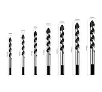 Triangular-Shaped Carbide Drill Bit Set for Concrete, Brick, Stone, Porcelain Tile, and Glass - 7-Piece Professional Masonry Bit Kit