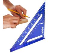 Triangular Square - Metric Protractor | Aluminum Alloy Measuring Tool for Precision Geometric Tasks Small Carpentry Construction Drawing Engineering Projects