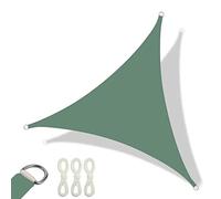 Triangular Sun e Sail - Waterproof UV Protect Canopy for Garden, Balcony, Terrace - Includes 3 Ropes - Dark Green 6x6x6m Outdoor Cover
