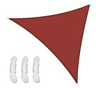 Triangular Sun Shade Sail 98% UV Protection Waterproof Outdoor Canopy for Patio Garden Lawn & Yard (2.4 x 2.4 x 2.4 m Red)