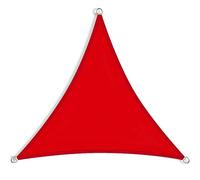 Triangular UV Protection Shade Sail 9.6x9.6m, Waterproof Polyester Canopy with Stainless Steel Hardware for Garden, Patio, Camping - Red Outdoor Sunshade Solution