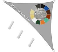 Triangular waterproof sun sail, 98% UV protection, tear-resistant and weatherproof, PES polyester, many lengths and widths to choose from, including mounting ropes, for patio and garden, 1.6 x 1.6 x
