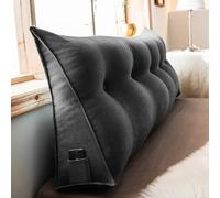 Triangular Wedge Pillow for Bed Lumbar Support Backrest Cushion for Reading 24x20x8in Headboard Bolster Comfort & Ergonomic Design for Better Posture