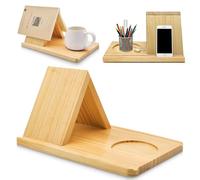 Triangular Wooden Book Holder, Small Reading Bookcase, Book Stand Wood, Short Premium Simple for Bedside Table, Office, Library, Desk, Table Decoration, Gift for Book Lovers