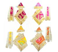 TRIASH Sai Baba Velvet Dress Combo (Set of 4) - Premium Winter Wear | Size 0-2