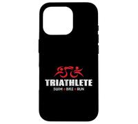 Triathlete Swim Bike Run Triathlon Endurance Athlete Design Case for iPhone 16 Pro