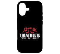 Triathlete Train Eat Sleep Repeat Swim Bike Run Triathlon Case for iPhone 17
