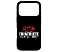 Triathlete Train Eat Sleep Repeat Swim Bike Run Triathlon Case for iPhone 17 Pro