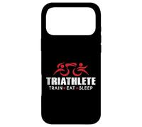 Triathlete Train Eat Sleep Repeat Swim Bike Run Triathlon Case for iPhone 17 Pro Max