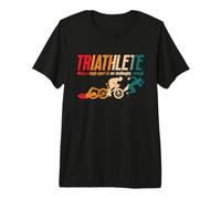 Triathlete When A Single Retro Triathlon Athlete Triathlon Premium T-Shirt