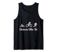 Triathlete WOMEN WHO TRI Triathletic Funny Triathlon Tank Top