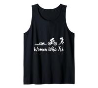 Triathlete WOMEN WHO TRI Triathletic Funny Triathlon Tank Top