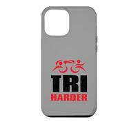 Triathletes TRI HARDER - Swim Bike Run Triathlon Inspired Case for iPhone 12 Pro Max