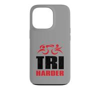 Triathletes TRI HARDER - Swim Bike Run Triathlon Inspired Case for iPhone 13 Pro