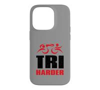 Triathletes TRI HARDER - Swim Bike Run Triathlon Inspired Case for iPhone 14 Pro