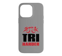 Triathletes TRI HARDER - Swim Bike Run Triathlon Inspired Case for iPhone 14 Pro Max