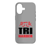 Triathletes TRI HARDER - Swim Bike Run Triathlon Inspired Case for iPhone 17