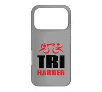 Triathletes TRI HARDER - Swim Bike Run Triathlon Inspired Case for iPhone 17 Pro