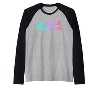 Triathletes WOMEN WHO TRI Triathlet Funny Triathlon Raglan Baseball Tee