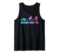 Triathletes WOMEN WHO TRI Triathlet Funny Triathlon Tank Top