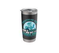 Triathlon Dad Like A Regular Dad But Cooler - Triathlon Stainless Steel Insulated Tumbler