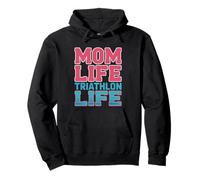Triathlon Mom Life Balance Athlete Identity Humor Triathlete Pullover Hoodie