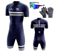 Triathlon Suit Men’s Short Sleeves Trisuit for Swimming, for Cycling Training Road Bike Top Cycling Clothing Racing Cyclist Clothing with 3 Pockets,Running,Cycling,Swimming (TYP-17,M)