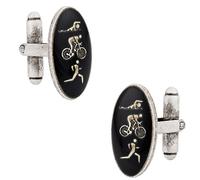 Triathlon Swim, Bike, Run Cufflinks by Cuff-Daddy