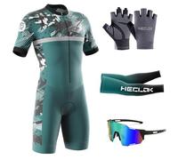 Triathlon Tri Suit-Men's Cycling Skinsuit Triathlon Speedsuit Trisuit Short Sleeve Speedsuit-Quick Dry,One Piece Bodysuit for Bicycle Training,Outdoor Biking Race,Riding Sport (TYP-7,5XL)