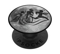 Triathlon triathlete Triathletes Swim Run Bike moon PopSockets Adhesive PopGrip