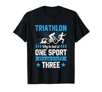 Triathlon Why Be Bad at One Sport Be Bad at Three Tshirt T-Shirt, Men, Black, 3X-Large