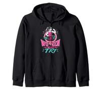 Triathlon WOMEN WHO TRI Triathletics Funny Triathlete Zip Hoodie