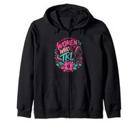 Triathlon WOMEN WHO TRI Triathletics Funny Triathlete Zip Hoodie