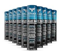 TRIAX Atlas 600 - Full Synthetic Calcium Sulfonate Grease NLGI-2 GC-LB - Waterproof - High Temp 232°C Extreme Duty EP Grease for Wheel Bearings Trailer Hubs Marine & Industrial Use 10x400 g Cartridge