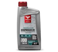 TRIAX Kompressor MV 100 / SAE 30 - Full Synthetic, Multi-Vis Air Compressor Oil - Commercial Grade - For Rotary, Vane, Screw, and Reciprocal - High Temp, 20,000 Hour Life, Non-Detergent (1 Quart)