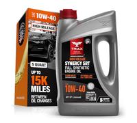 TRIAX Synergy SRT 10W-40 API SN Full Synthetic High Mileage, Stops Leaks and Oil Burning, Quiets Hydraulic Lifters, 10,000 mile drain, 25% higher ZDDP Content, Moly Boosted (5 Quart)