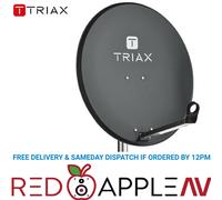 Triax TDS 65A 65cm Steel Satellite Dish Dark Grey with Pole Mount RAL 7016