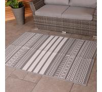 Tribal 100% Weatherproof Rug, Grey