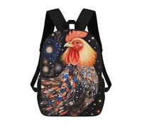 Tribal Animal 04 Chicken Backpack, 3D Printed School Bag, School Lunch Bag, Travel Backpack, Friends Backpack, School Backpack for Girls And Boys 17inch
