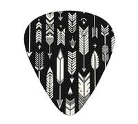 Tribal-Arrows-Aztec 12 Pack Guitar Picks With 3 Thicknesses And Storage Box, Abs Plectrums For Electric Bass Guitar Players