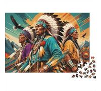 Tribal Art 1000 Pieces Mini Jigsaw Puzzle for Adults | 52x38cm Cardboard, Living Room Decor, Durable Structure, Birthday Gift, Mind Relaxation