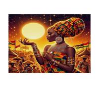 Tribal Art 1000 Pieces Mini Jigsaw Puzzle for Adults | 70x50cm Cardboard, Living Room Decor, Durable Structure, Birthday Gift, Mind Relaxation
