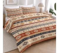 Tribal Boho Duvet Cover Set Emperor Size Southwestern Rustic Bedding Set